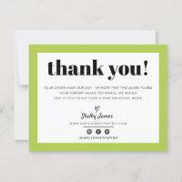 BUSINESS MERCI chic moderne citron vert LOGO