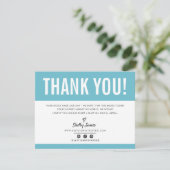 BUSINESS MERCI chic moderne jolie aqua LOGO (Debout devant)