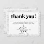 BUSINESS MERCI chic moderne marbre gris LOGO (Devant / Derrière)