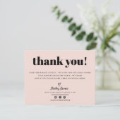 BUSINESS MERCI chic moderne rose roux LOGO (Debout devant)