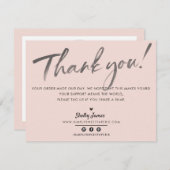 BUSINESS MERCI chic moderne rose vif LOGO (Devant / Derrière)