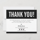 BUSINESS MERCI chic moderne sobre noir LOGO (Devant)