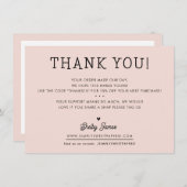 BUSINESS MERCI chic simple moderne rose pâle (Devant / Derrière)