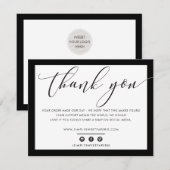 BUSINESS MERCI élégant moderne noir blanc LOGO (Devant / Derrière)