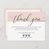 BUSINESS MERCI élégant rose or rousse rose (Devant / Derrière)