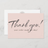 BUSINESS MERCI encre moderne commande insérer rose (Devant / Derrière)