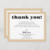 BUSINESS MERCI logo chic champagne moderne sable (Devant / Derrière)