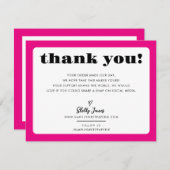 BUSINESS MERCI logo chic moderne fuschia rose (Devant / Derrière)