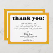 BUSINESS MERCI logo chic moderne moutarde jaune (Devant / Derrière)