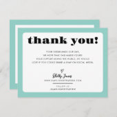 BUSINESS MERCI logo chic vert menthe moderne (Devant / Derrière)