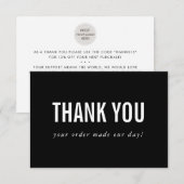 BUSINESS MERCI logo ordre moderne insérer noir (Devant / Derrière)