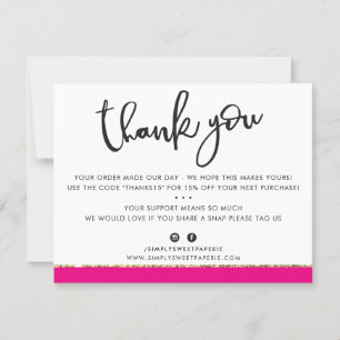 BUSINESS MERCI mignon élégant or rose parties scin