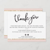 BUSINESS MERCI mignon élégant or rose parties scin (Devant / Derrière)