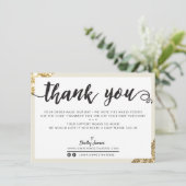 BUSINESS MERCI moderne angle écriture or (Debout devant)