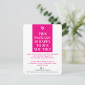 BUSINESS MERCI moderne audacieux rose vif (Debout devant)