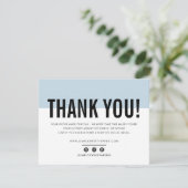 BUSINESS MERCI moderne bébé bleu pâle LOGO (Debout devant)