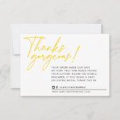 BUSINESS MERCI moderne bille stylo vieux jaune (Devant)