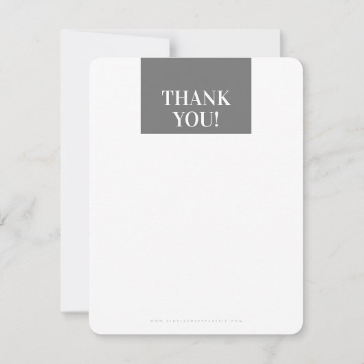 BUSINESS MERCI moderne bold neutre gris (Dos)