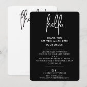 BUSINESS MERCI moderne bonjour noir blanc encre (Devant / Derrière)