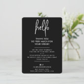 BUSINESS MERCI moderne bonjour noir blanc encre (Debout devant)