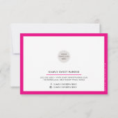 BUSINESS MERCI moderne chic audacieux rose fuschia (Dos)