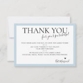 BUSINESS MERCI moderne chic canard pâle oeuf bleu (Devant)