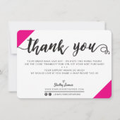 BUSINESS MERCI moderne chic corners script rose (Devant)