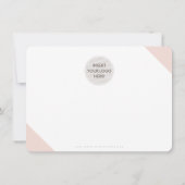 BUSINESS MERCI moderne chic corners script rose (Dos)