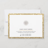 BUSINESS MERCI moderne chic faux or parties scinti (Dos)