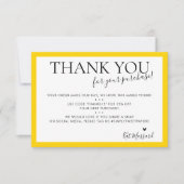 BUSINESS MERCI moderne chic jaune clair (Devant)
