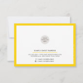 BUSINESS MERCI moderne chic jaune clair (Dos)
