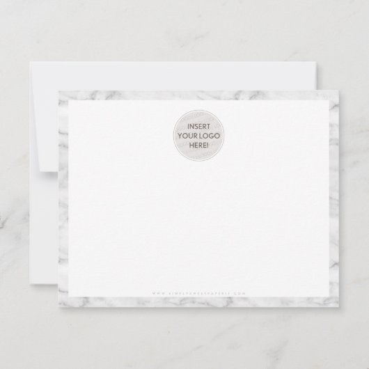 BUSINESS MERCI moderne chic marbre gris noir (Dos)