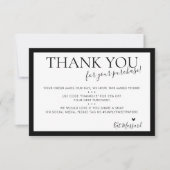 BUSINESS MERCI moderne chic noir noir blanc (Devant)