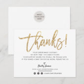 BUSINESS MERCI moderne chic or parties scintillant (Devant / Derrière)