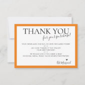 BUSINESS MERCI moderne chic orange vif (Devant)