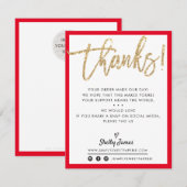 BUSINESS MERCI moderne chic parties scintillant or (Devant / Derrière)