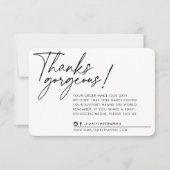 BUSINESS MERCI moderne écriture noir blanc (Devant)