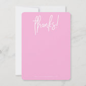 BUSINESS MERCI moderne hello fuschia rose blanc (Dos)