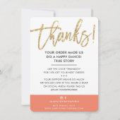 BUSINESS MERCI moderne mignon or parties scintilla (Devant)