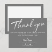 BUSINESS MERCI moderne moyen gris blanc encre (Devant / Derrière)