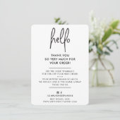 BUSINESS MERCI moderne simple bonjour blanc noir (Debout devant)