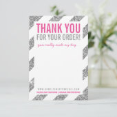 BUSINESS MERCI NOTE argent rayé parties scintillan (Debout devant)