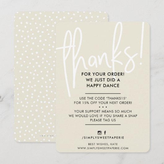 BUSINESS MERCI police moderne crème ivoire noir (Devant / Derrière)