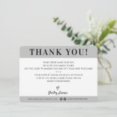 BUSINESS MERCI professionnel moderne gris simple (Debout devant)