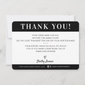 BUSINESS MERCI professionnel moderne noir blanc (Devant)