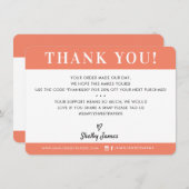 BUSINESS MERCI professionnel moderne orange (Devant / Derrière)