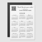 Business Merci QR Code 2026 Calendrier Magnet (Devant / Derrière)