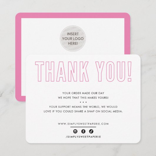 BUSINESS MERCI urbain masculin bonbon rose (Devant / Derrière)