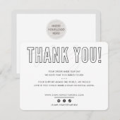 BUSINESS MERCI urbain masculin noir blanc (Devant / Derrière)