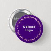 Business Merk Paars Round Button (Voorkant /achterkant)